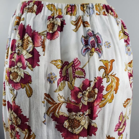 Miami maxi skirt shorts combination floral elastic High Low skorts - Picture 6 of 8
